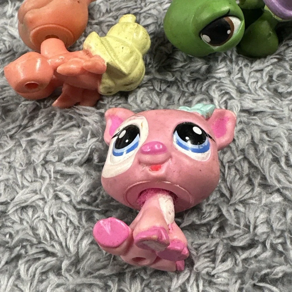 Lot Of 3 HERMIT CRAB #928 Turtle Pig Authentic Littlest Pet Shop Hasbro LPS